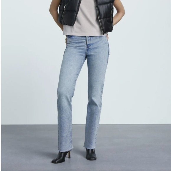 Zara Denim - NWT Zara High Rise Straight Leg Jeans 6164/219/406